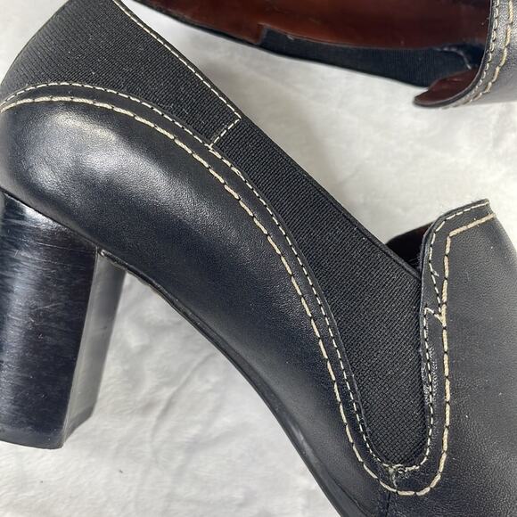 Naturalizer Leather and Flex Chunk Heel Black Shoe Size 6.  Classic and Cute! - Picture 12 of 15